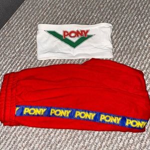 Pony Tube Top and Jogger set